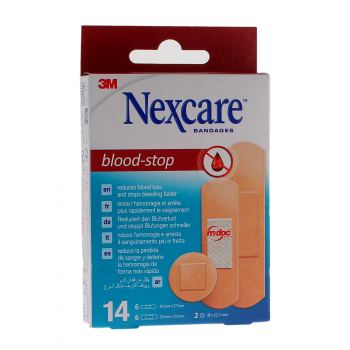 Blood-Stop Pansements hémostatiques Nexcare - boite de 14 pansements