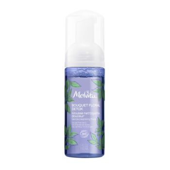 Bouquet floral detox mousse nettoyante douceur Melvita - flacon pompe de 150ml