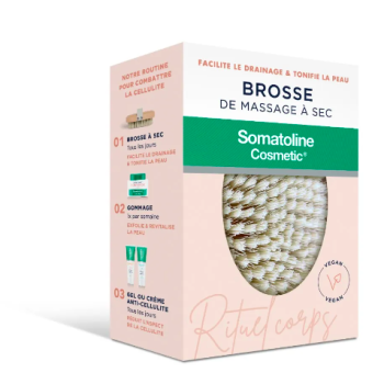 Brosse de massage à sec anti-cellulite Somatoline Cosmetic - une brosse