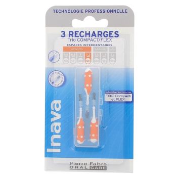 Brossettes interdentaires 1.2mm Trio Compact et Flex Inava - 3 recharges