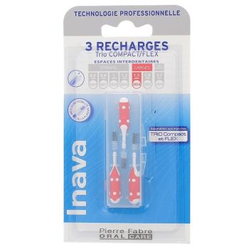 Brossettes interdentaires 1.5mm Trio Compact et Flex Inava - 3 recharges