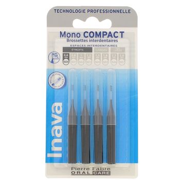 Brossettes interdentaires Mono compact 0.6 mm ISO0 Inava - 4 brossettes interdentaires