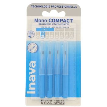 Brossettes interdentaires Mono compact 0.8 mm ISO1 Inava - 4 brossettes interdentaires