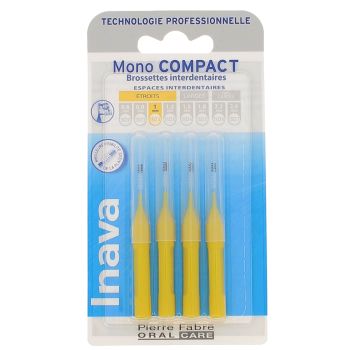 Brossettes interdentaires Mono compact 1 mm ISO2 Inava - 4 brossettes interdentaires