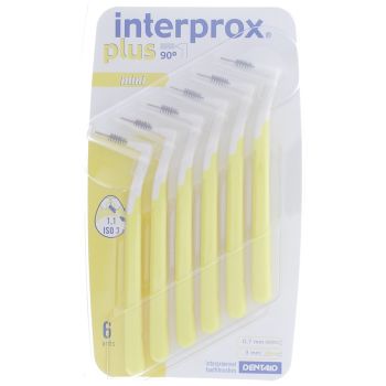 Brossettes interdentaires mini interprox plus jaune Crinex - 6 brossettes