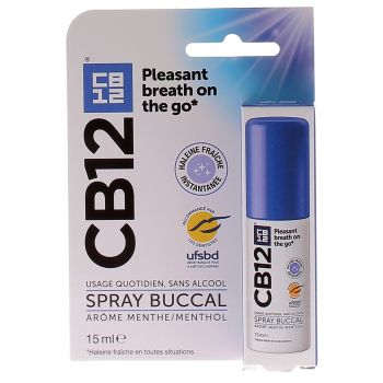 CB12 Spray Buccal sans alcool menthe - spray de 15 ml