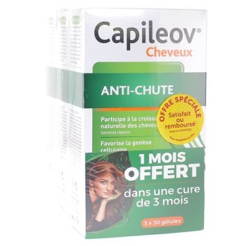 Capileov anti-chute double action Nutreov - boîte de 90 gélules pour 3 mois dont 1 mois offert