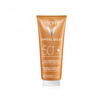 Capital Soleil Lait protecteur hydratant invisible SPF50+ Vichy - tube de 300 ml