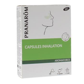 Aromaforce Capsules Inhalation bio Pranarôm - boîte de 15 mono-doses