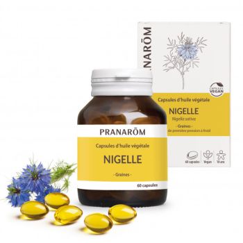 Capsules d'huile végétale Nigelle Pranarôm - boîte de 60 capsules