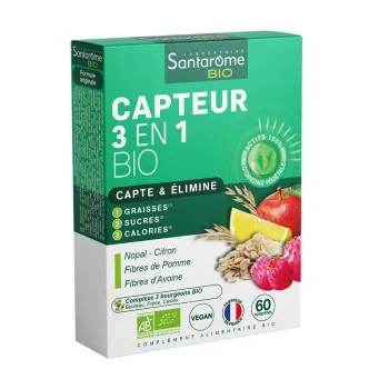 Capteur 3 en 1 bio Santarome - boite de 60 comprimés