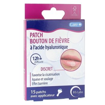 Care+ Patch boutons de fièvre EG Labo - boîte de 15 patchs