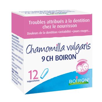 Chamomilla vulgaris 9CH Boiron - boîte de 12 suppositoires