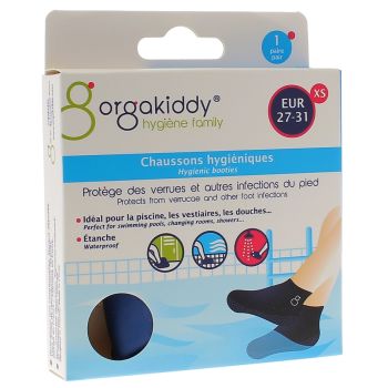 Chaussons hygiéniques XS 27-31 Orgakiddy - 1 paire