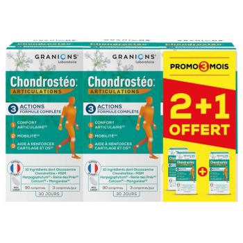 Chrondrosteo Programme de 3 mois Granions - boite de 270 comprimés