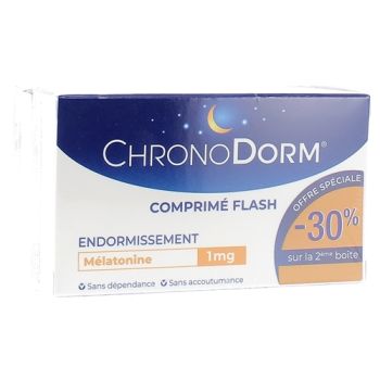 Chronodorm mélatonine 1 mg Iprad - 2 boites de 30 comprimés