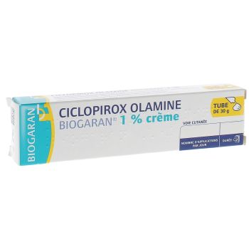 Ciclopirox olamine crème 1% Biogaran - tube de 30g