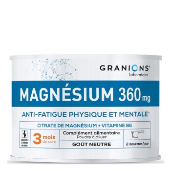 Citrate de magnésium Granions - pot de 210g