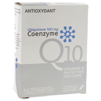 Coenzyme Q10 antioxydant Nutrisanté - Boite de 30 gélules