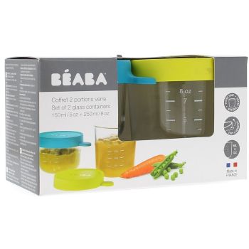 Coffret 2 portions verre Béaba - 2 contenant 150mL et 250mL