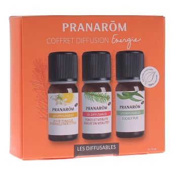 Coffret diffusion énergie les diffusables Pranarom - coffret de 3 flacons de 10ml