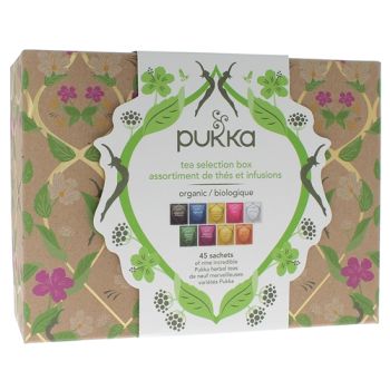 Coffret découverte de thés et infusions Pukka - boîte de 45 sachets bio