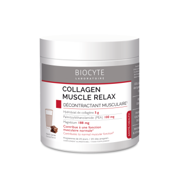 Collagen muscle relax goût cacao Biocyte - pot de 220g