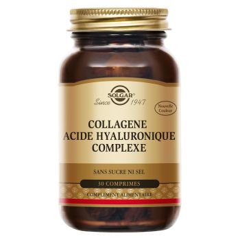 Collagene Acide Hyaluronique Complexe Solgar - boîte de 30 comprimés