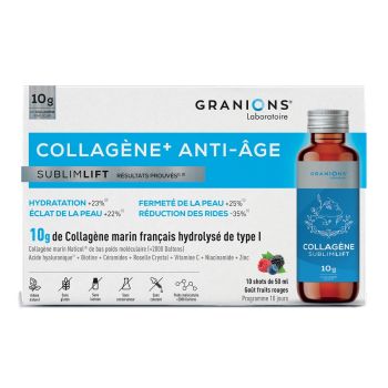 Collagène+ anti-âge 10g Granions - boite de 10 shots de 50ml