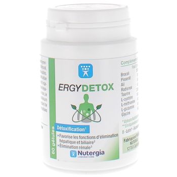 Ergydetox détoxification Nutergia - boite de 60 gélules