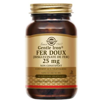 Gentle iron fer doux Solgar - boite de 90 gélules