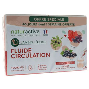 Complément alimentaire stick circulation Naturactive - lot de 2 boites de 20 sticks