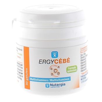 Ergycébé Multivitamines Nutergia - boîte de 30 gélules