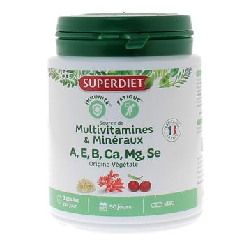 Complexe multivitamines et minéraux Super Diet - 150 gélules