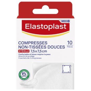 Compresses non-tissées douces Elastoplast - boîte de 10 compresses