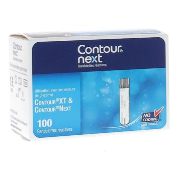 Contour Next Bandelettes réactives - boîte de 100 bandelettes