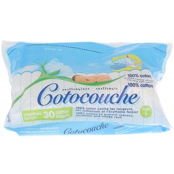 Couche en coton âge 1 Cotocouche - paquet 30 couches