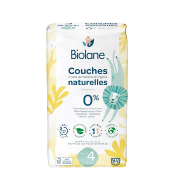 Couches naturelles taille 4 Biolane - sachet de 44 couches