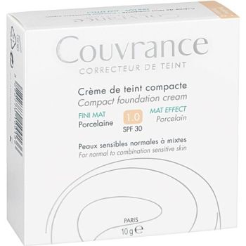 Couvrance crème de teint compacte Porcelaine 1.0 SPF 30 Avène - poudrier de 10 g