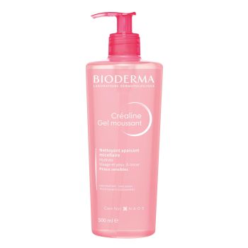 Créaline gel moussant Bioderma - flacon-pompe de 500 ml