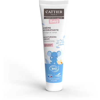 Crème hydratante bébé bio Cattier - tube de 75 ml