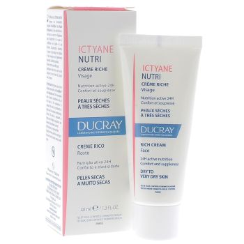 Crème Riche Ictyane Nutri Peaux Sèches Ducray - flacon de 40 ml