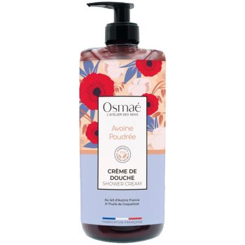 Crème de douche Avoine poudrée Osmaé - flacon-pompe de 1L