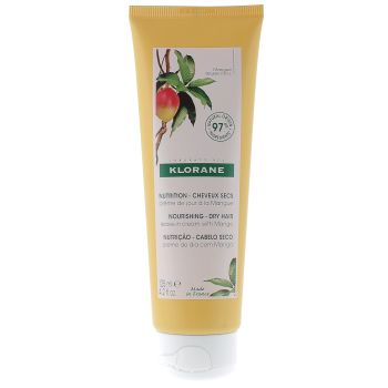 Crème de jour à la mangue nutrition cheveux secs Klorane - tube de 125 ml