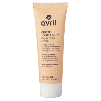 Crème de jour et nuit bio Avril - tube de 50 ml