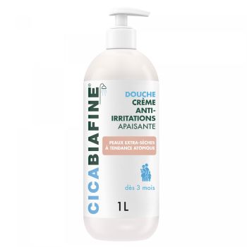 Crème douche anti-irritations apaisante Cicabiafine - flacon-pompe de 1L