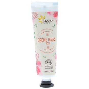 Crème mains rose bio Fleurance nature - tube de 30 ml