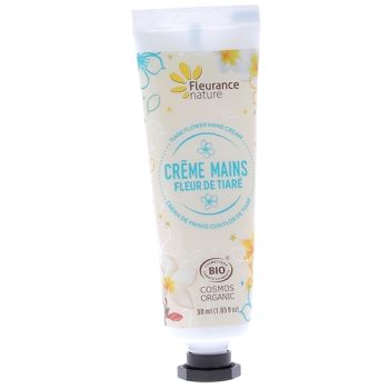 Crème mains fleur de tiaré bio Fleurance nature - tube de 30 ml