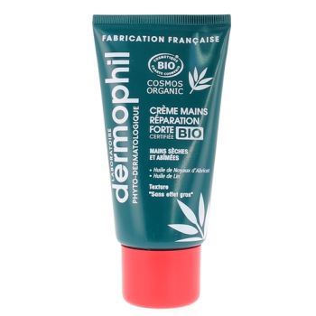 Crème mains réparation forte bio Dermophil Indien - tube de 75ml