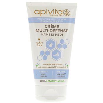 Crème multi-défense mains et pieds Apivita - tube de 150 ml